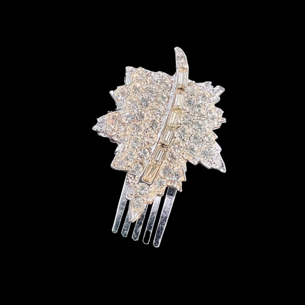 Silver Tone And Rhinestone Hair Clips (4789) - Picture 2 of 8